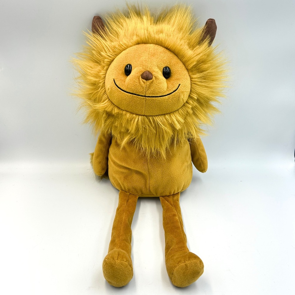 Jellycat London Zeke Monster Plush Toy‎ Stuffed Animal Yellow Gold Large Retired